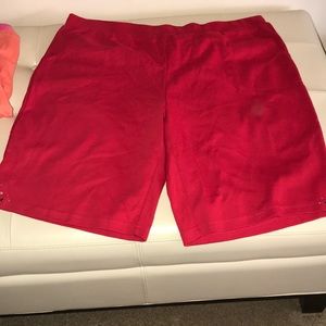 Size Xl red shorts with colored rhinestone. NWOT